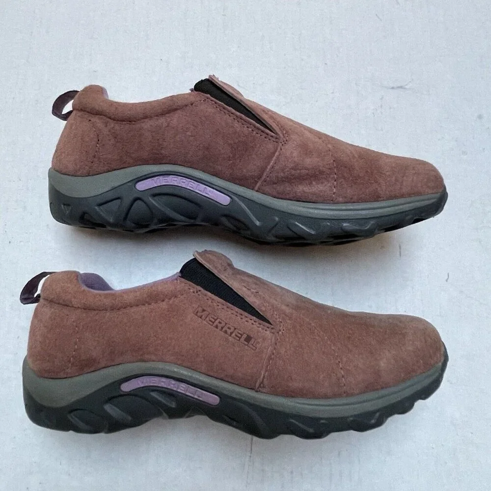 Merrell Jungle Moc Kids Slip On Loafer Shoes Size 5.5 Huckleberry Outdoor